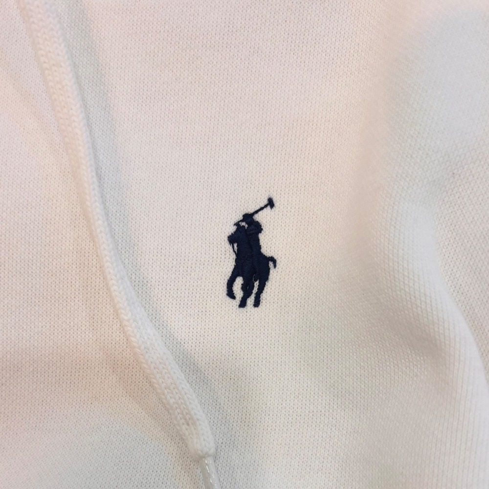 Polo Ralph Lauren Full Zip Hoodie Womens Small White Excellent Pony Logo - Picture 10 of 10